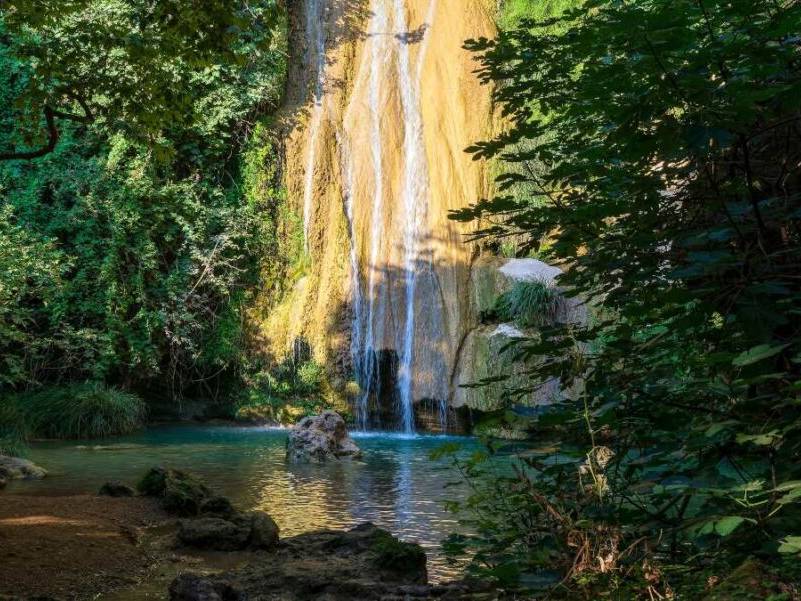 The small village of Messinia, which is a green paradise with amazing waterfalls